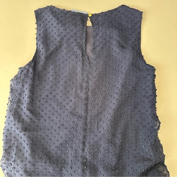 NWT Sail To Sable Swiss Dot Dress in Navy Silk Tassels - Picture 7 of 8